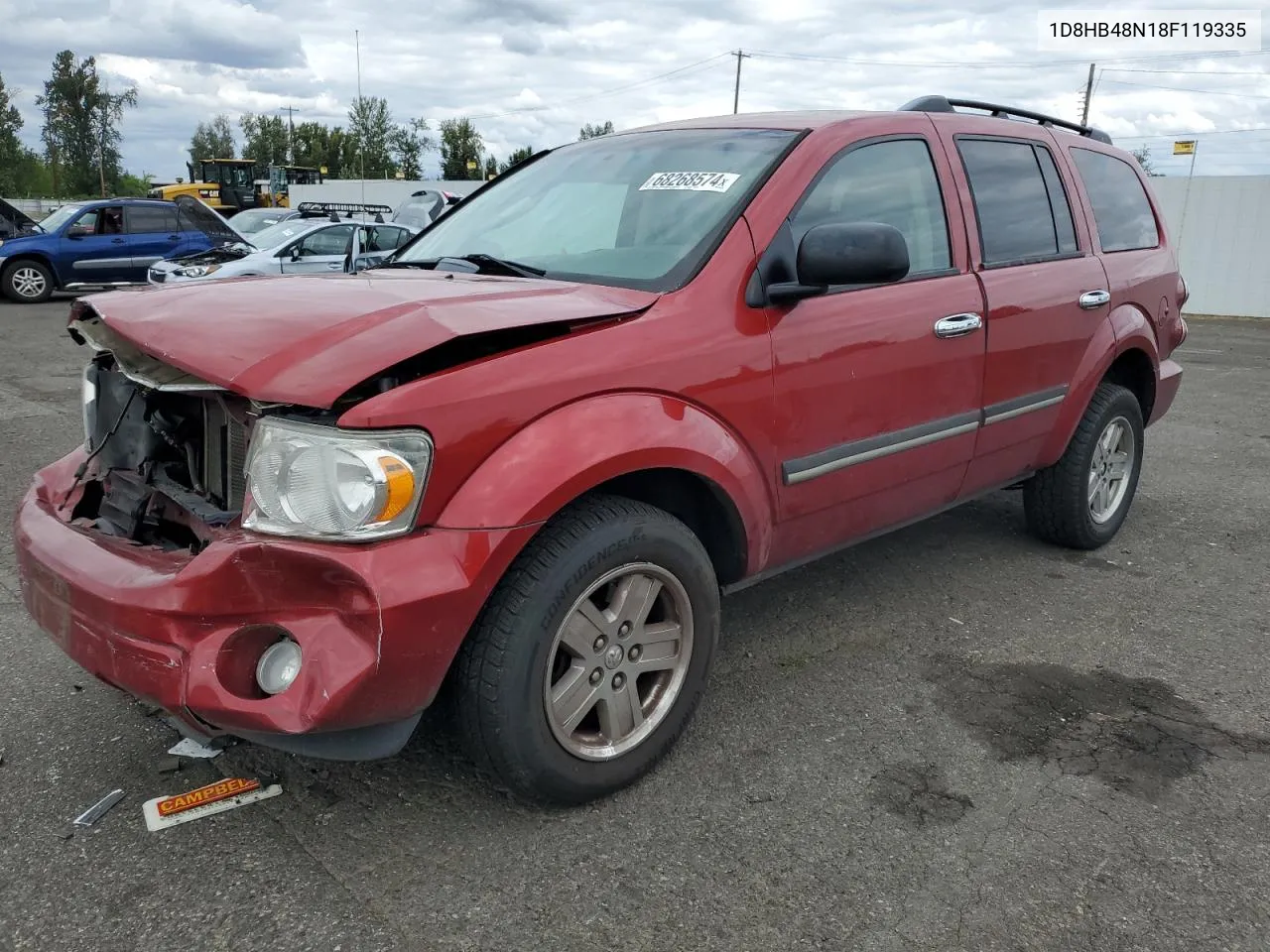 1D8HB48N18F119335 2008 Dodge Durango Slt