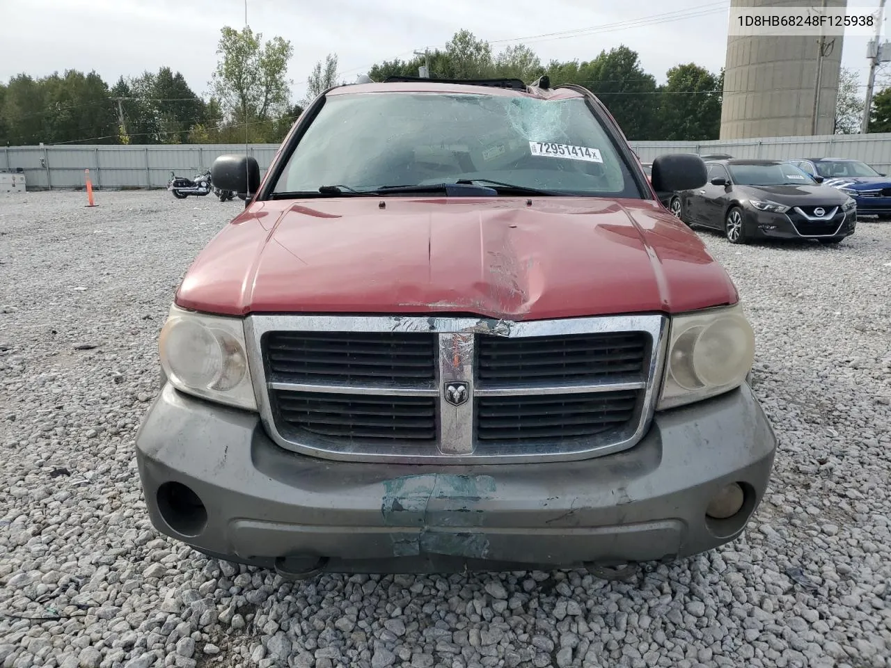 2008 Dodge Durango Adventurer VIN: 1D8HB68248F125938 Lot: 72951414