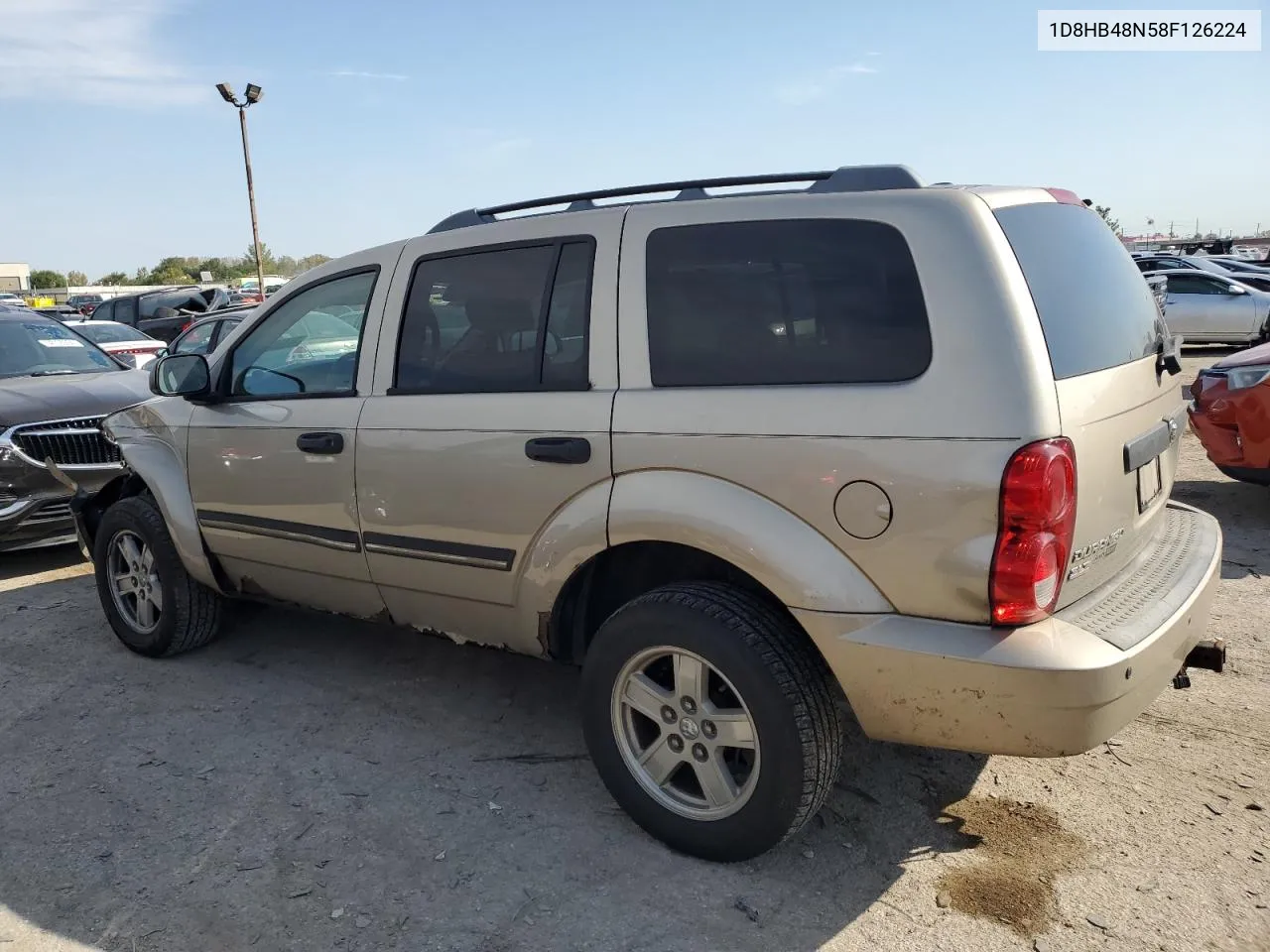 2008 Dodge Durango Slt VIN: 1D8HB48N58F126224 Lot: 74166694