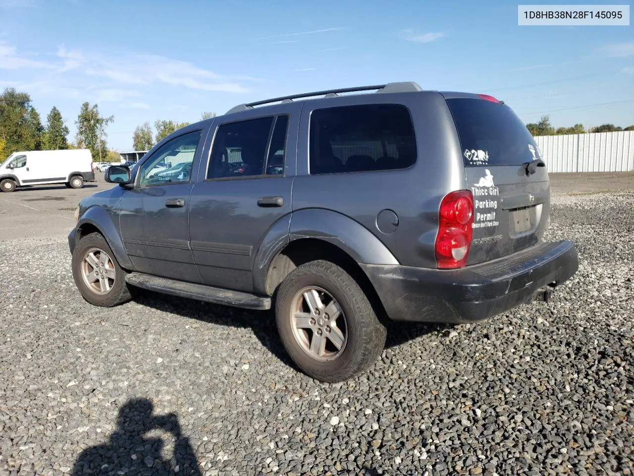 2008 Dodge Durango Sxt VIN: 1D8HB38N28F145095 Lot: 76367914