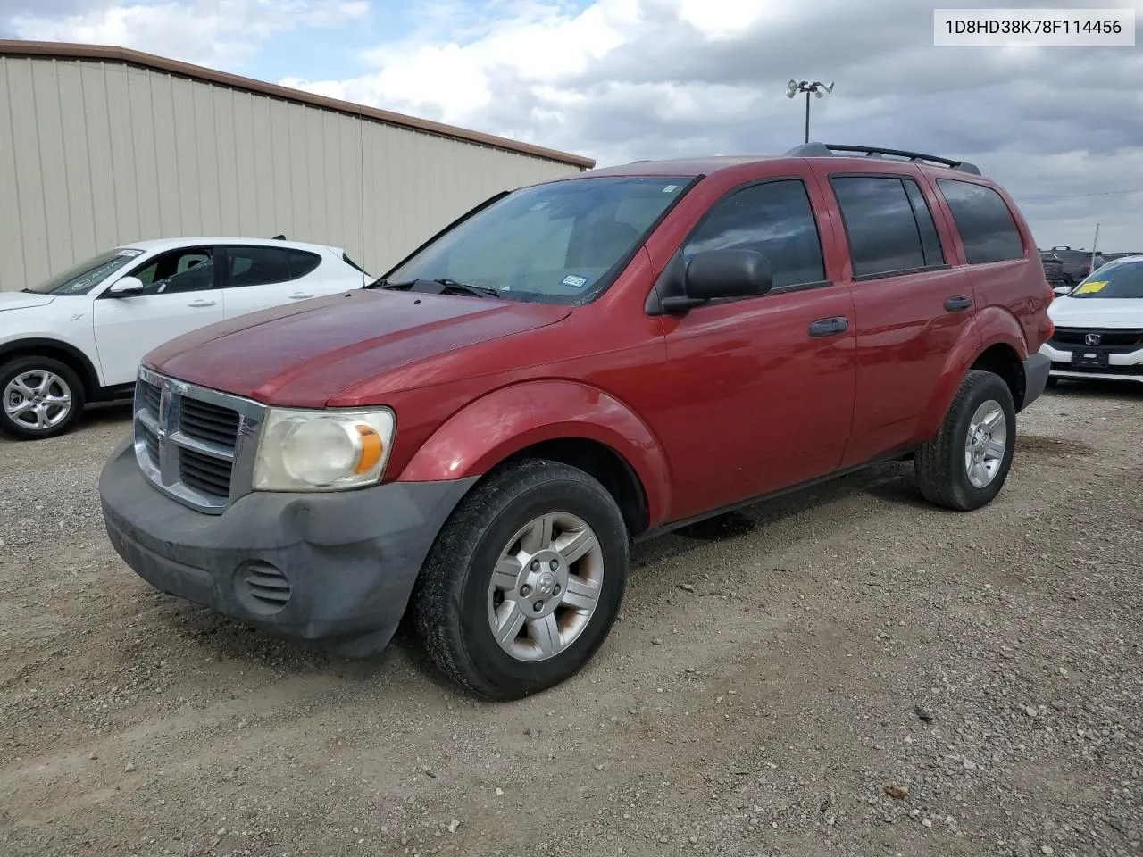 2008 Dodge Durango Sxt VIN: 1D8HD38K78F114456 Lot: 78604234