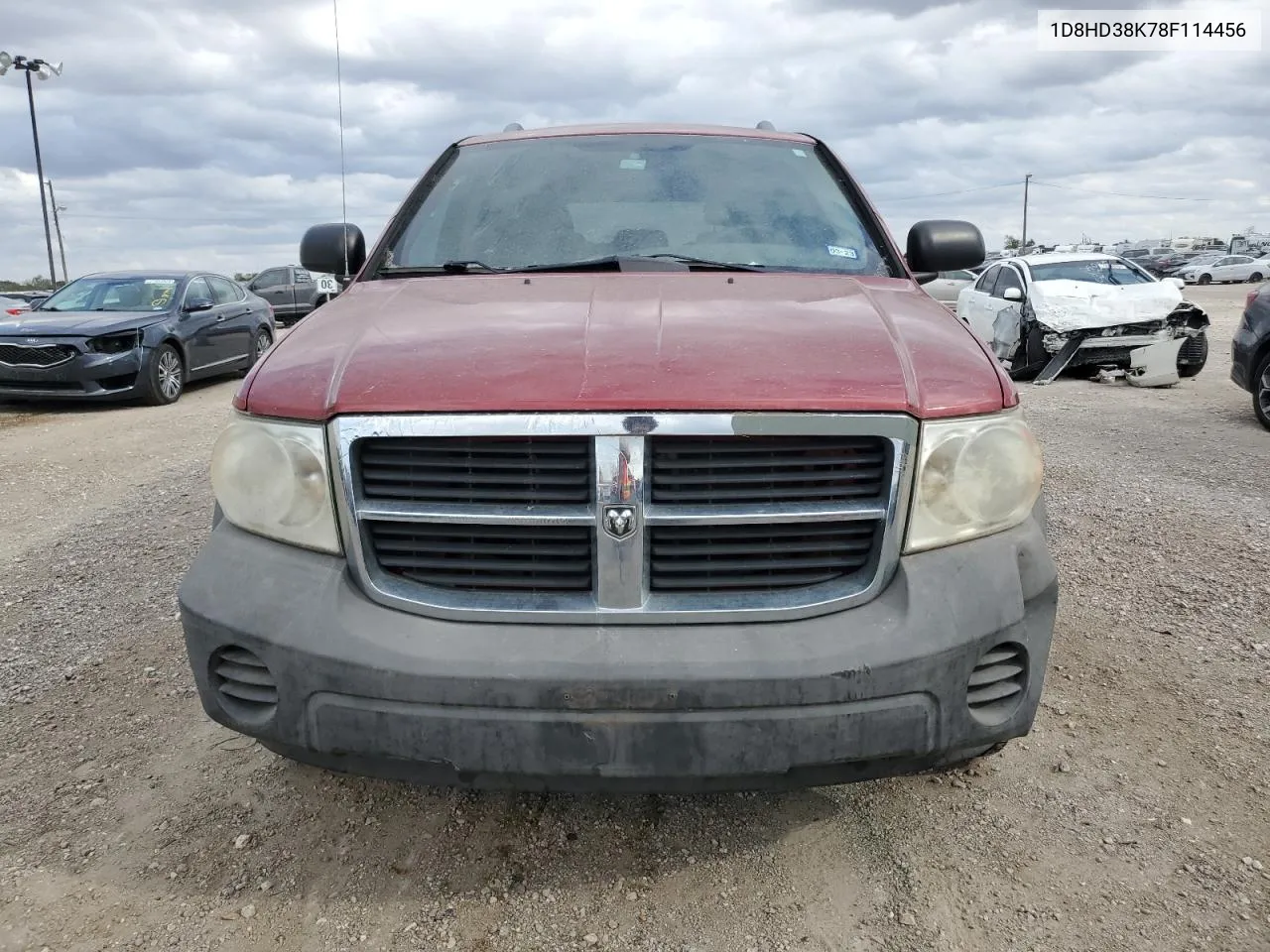 2008 Dodge Durango Sxt VIN: 1D8HD38K78F114456 Lot: 78604234