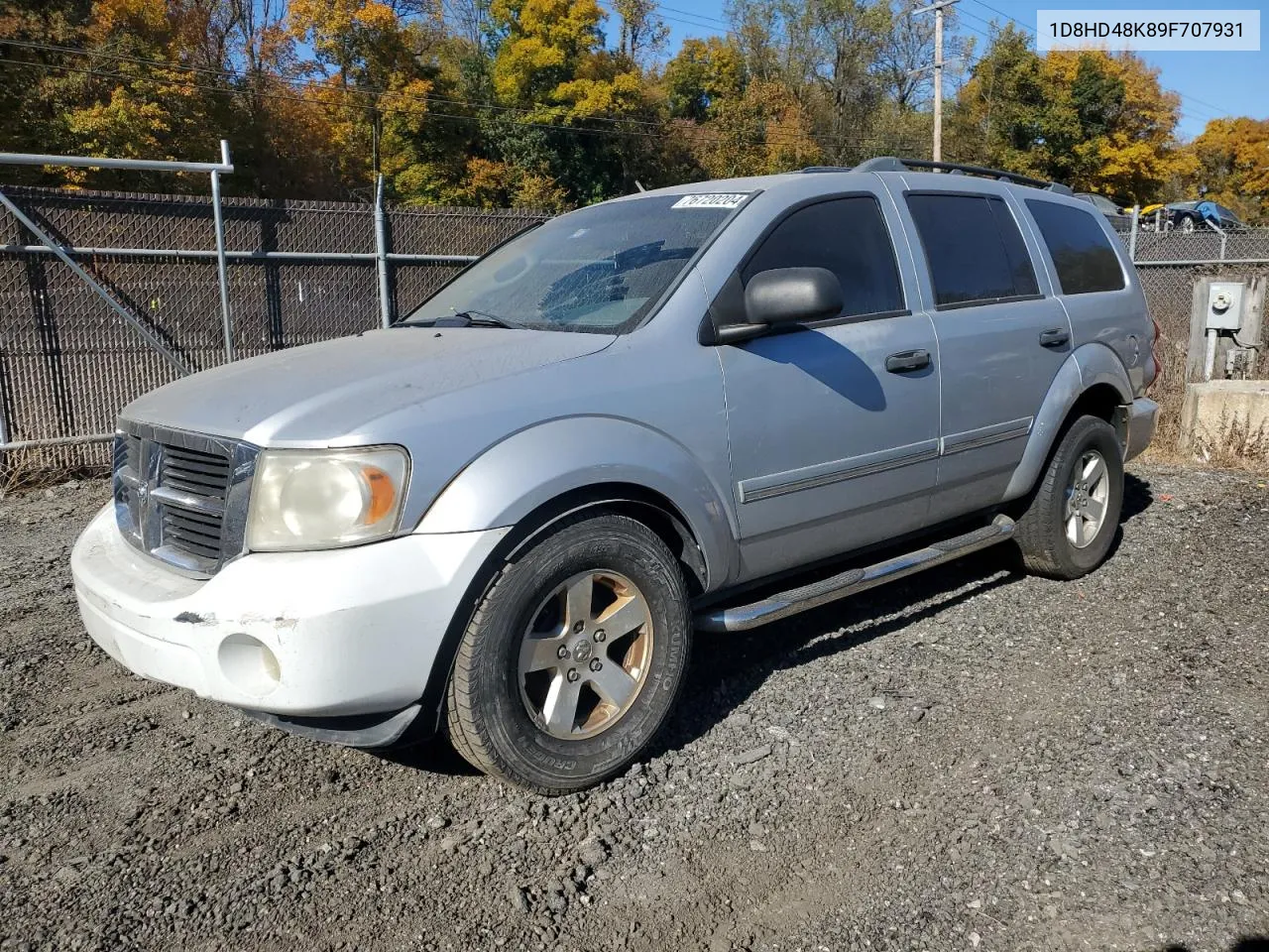 2009 Dodge Durango Slt VIN: 1D8HD48K89F707931 Lot: 76720204