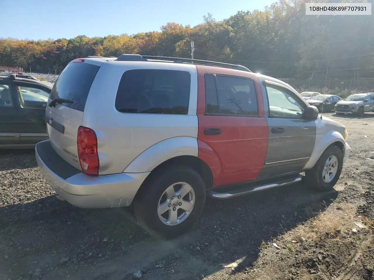 2009 Dodge Durango Slt VIN: 1D8HD48K89F707931 Lot: 76720204