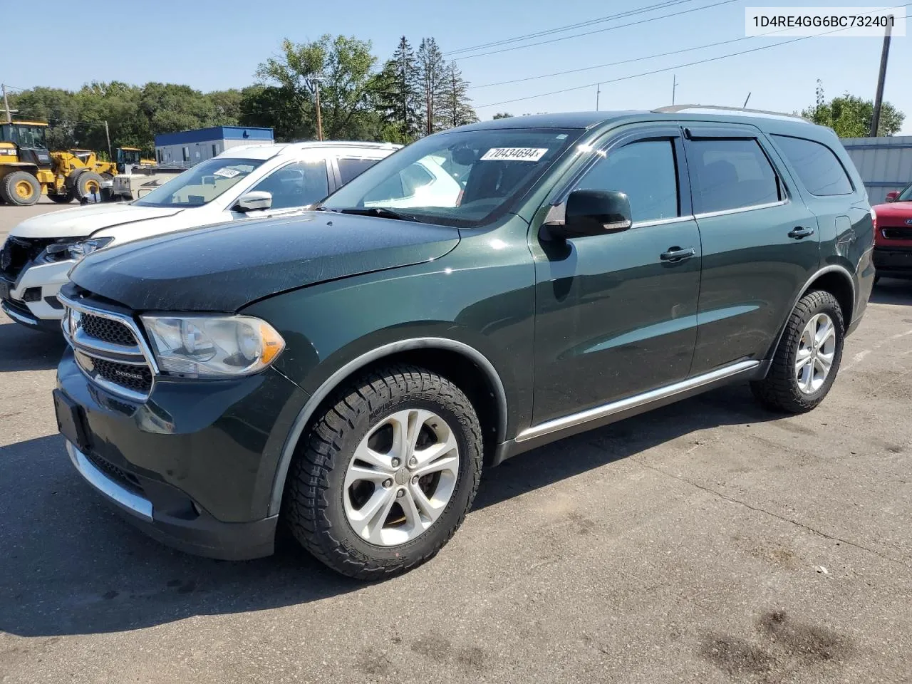 1D4RE4GG6BC732401 2011 Dodge Durango Crew