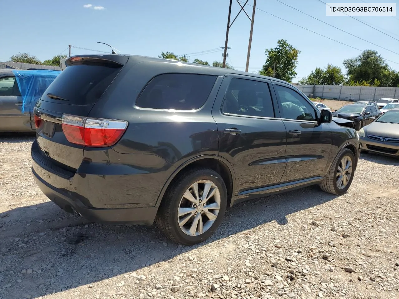 2011 Dodge Durango Heat VIN: 1D4RD3GG3BC706514 Lot: 71663924