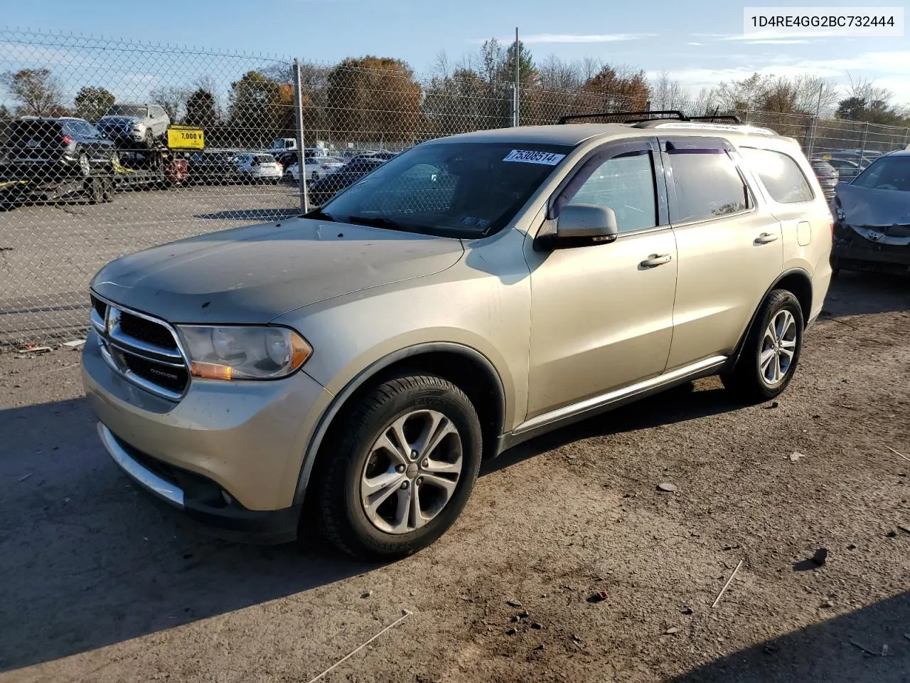 2011 Dodge Durango Crew VIN: 1D4RE4GG2BC732444 Lot: 75308514