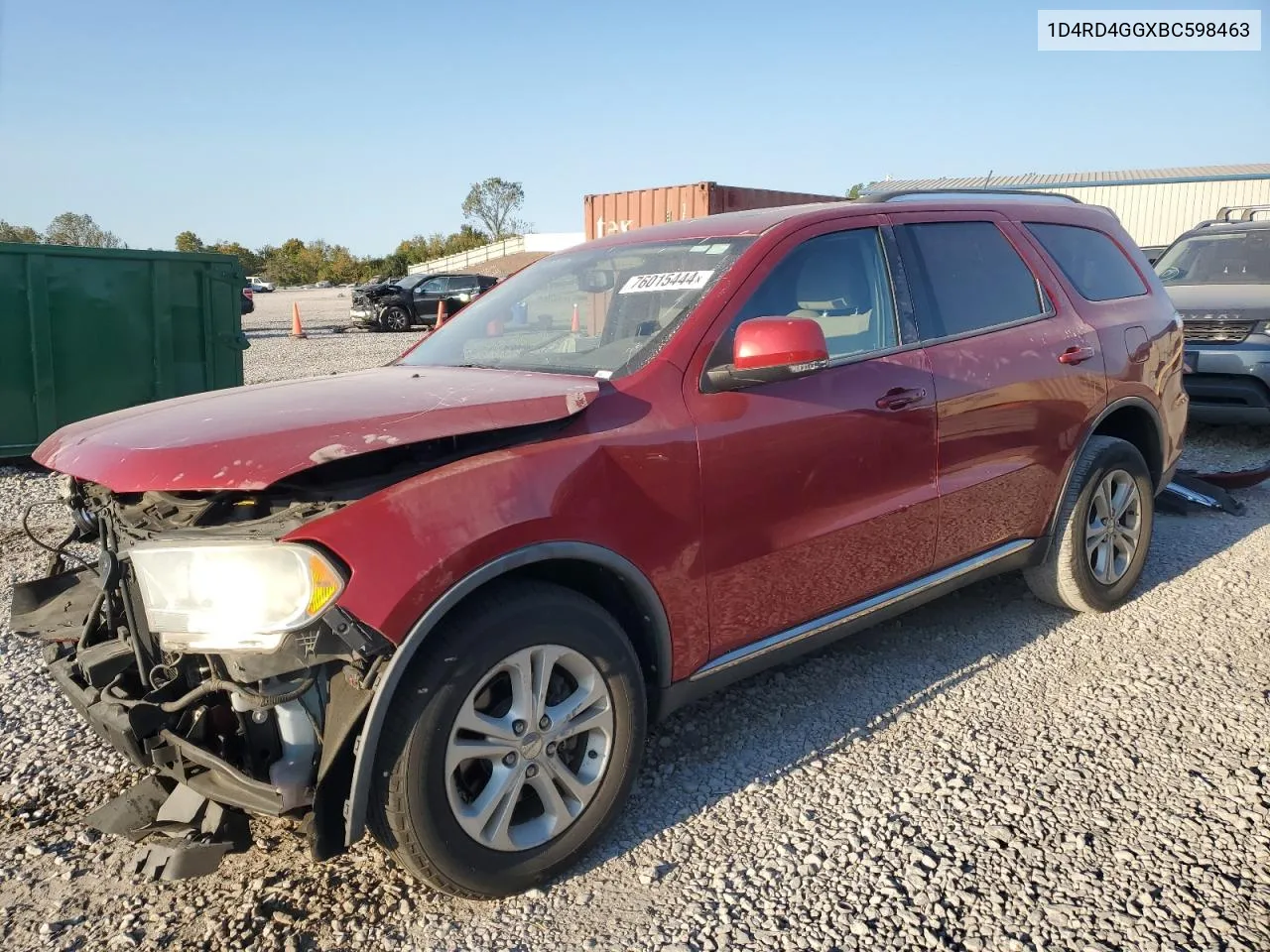 2011 Dodge Durango Crew VIN: 1D4RD4GGXBC598463 Lot: 76015444