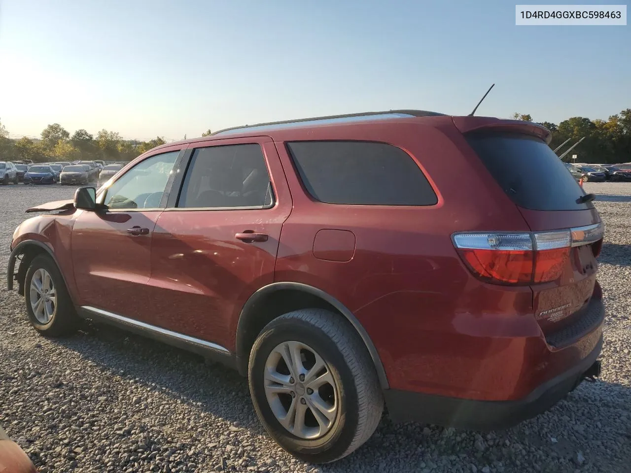 2011 Dodge Durango Crew VIN: 1D4RD4GGXBC598463 Lot: 76015444