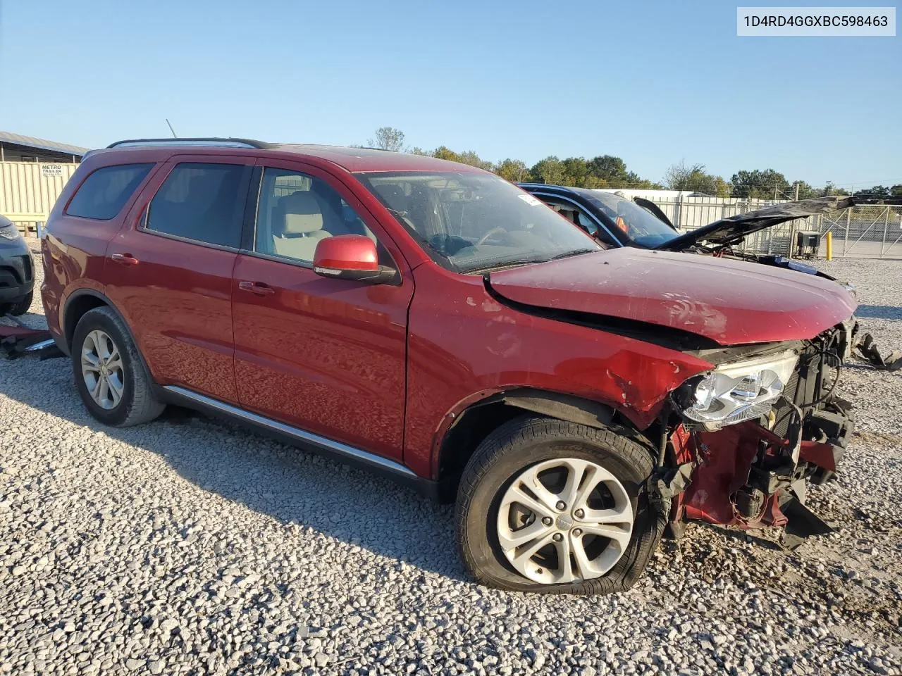 2011 Dodge Durango Crew VIN: 1D4RD4GGXBC598463 Lot: 76015444