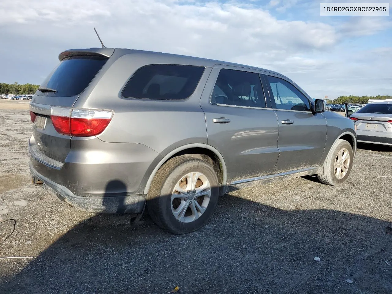 2011 Dodge Durango Express VIN: 1D4RD2GGXBC627965 Lot: 79061534