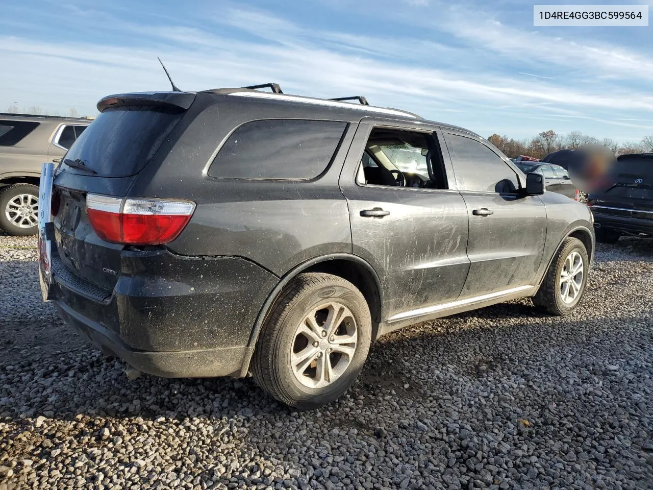 2011 Dodge Durango Crew VIN: 1D4RE4GG3BC599564 Lot: 80060104