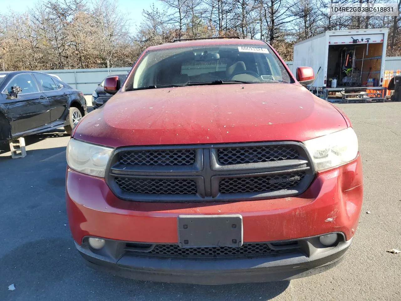 2011 Dodge Durango Express VIN: 1D4RE2GG3BC618831 Lot: 80693324