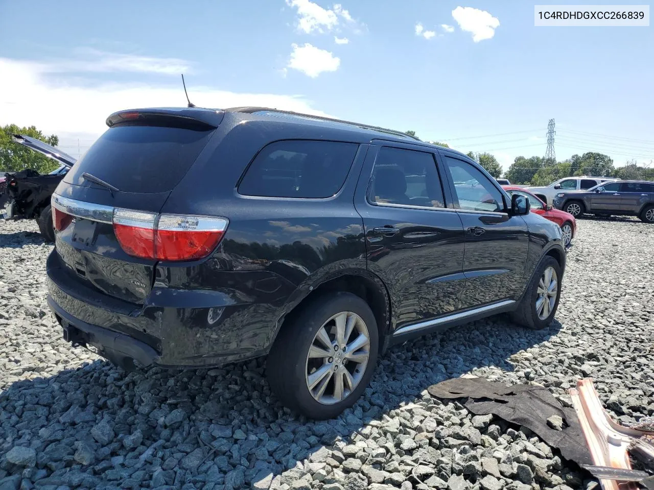 2012 Dodge Durango Crew VIN: 1C4RDHDGXCC266839 Lot: 62277053