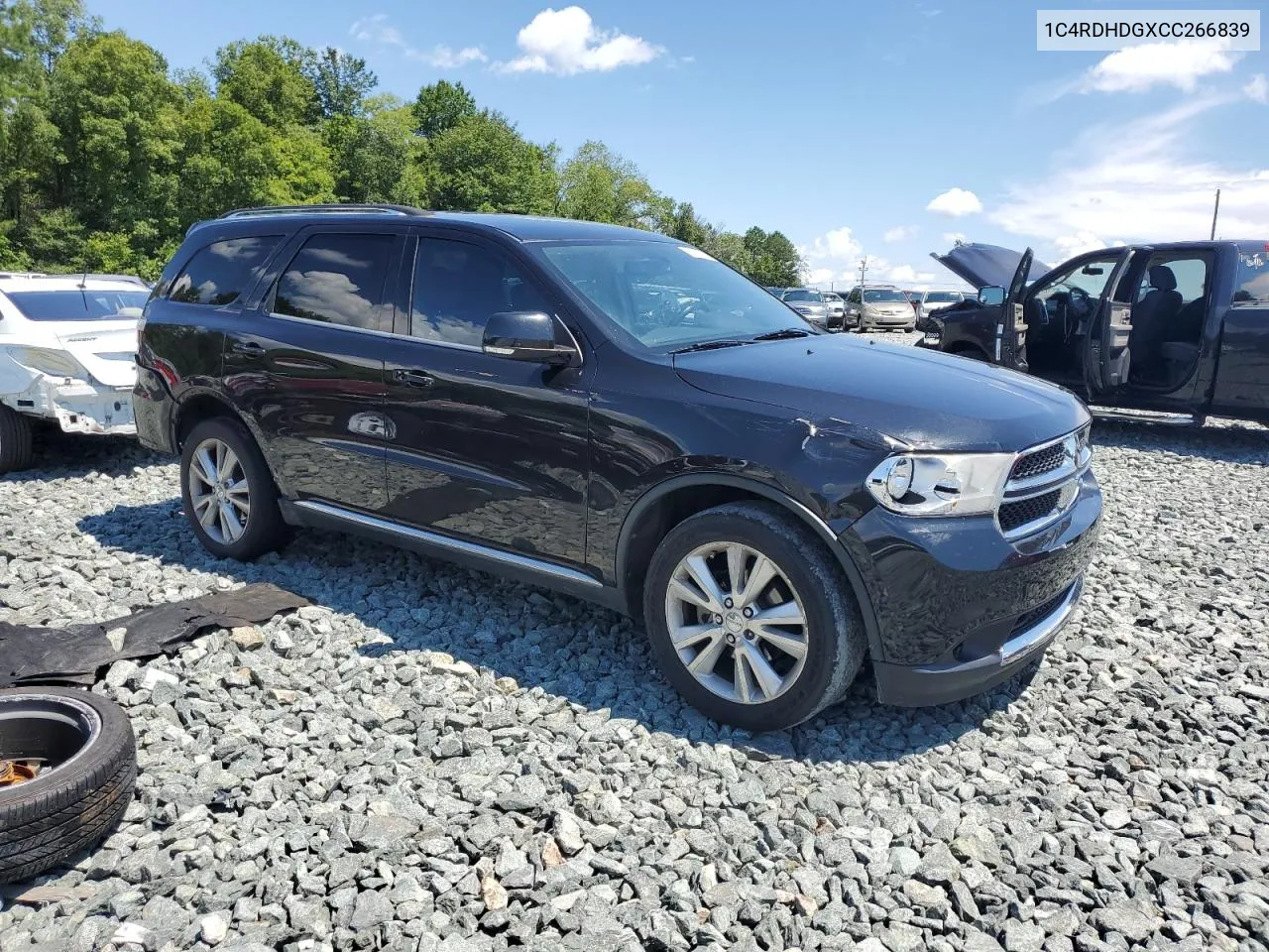 2012 Dodge Durango Crew VIN: 1C4RDHDGXCC266839 Lot: 62277053