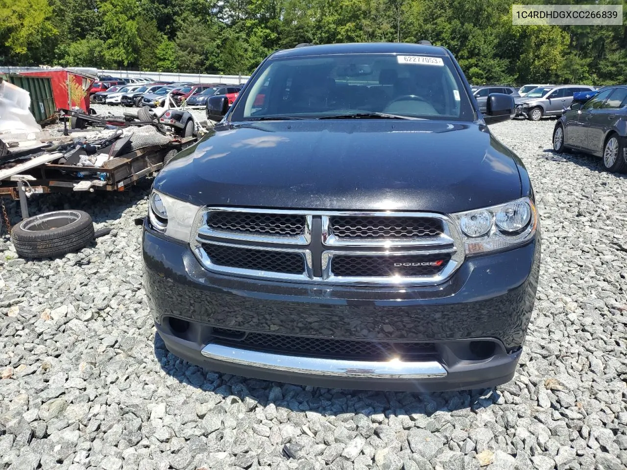 2012 Dodge Durango Crew VIN: 1C4RDHDGXCC266839 Lot: 62277053