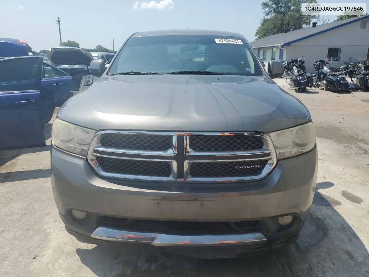 2012 Dodge Durango Sxt VIN: 1C4RDJAG6CC197546 Lot: 62900884