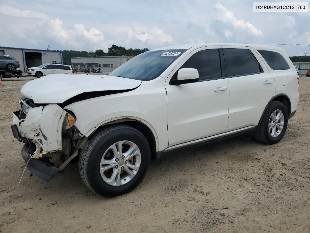 2012 Dodge Durango Sxt VIN: 1C4RDHAG1CC121760 Lot: 64225724