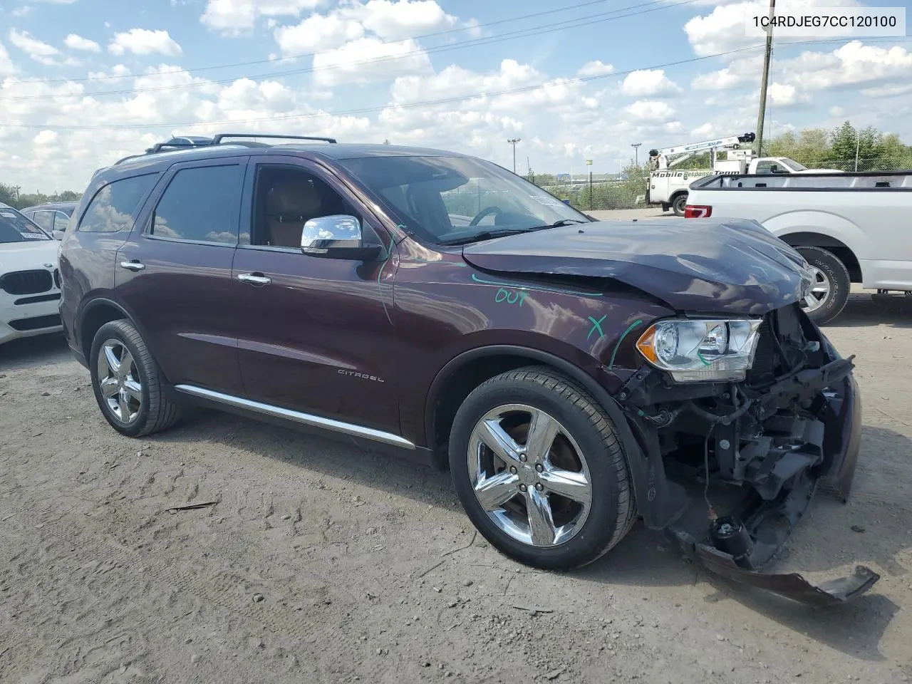 2012 Dodge Durango Citadel VIN: 1C4RDJEG7CC120100 Lot: 66603154