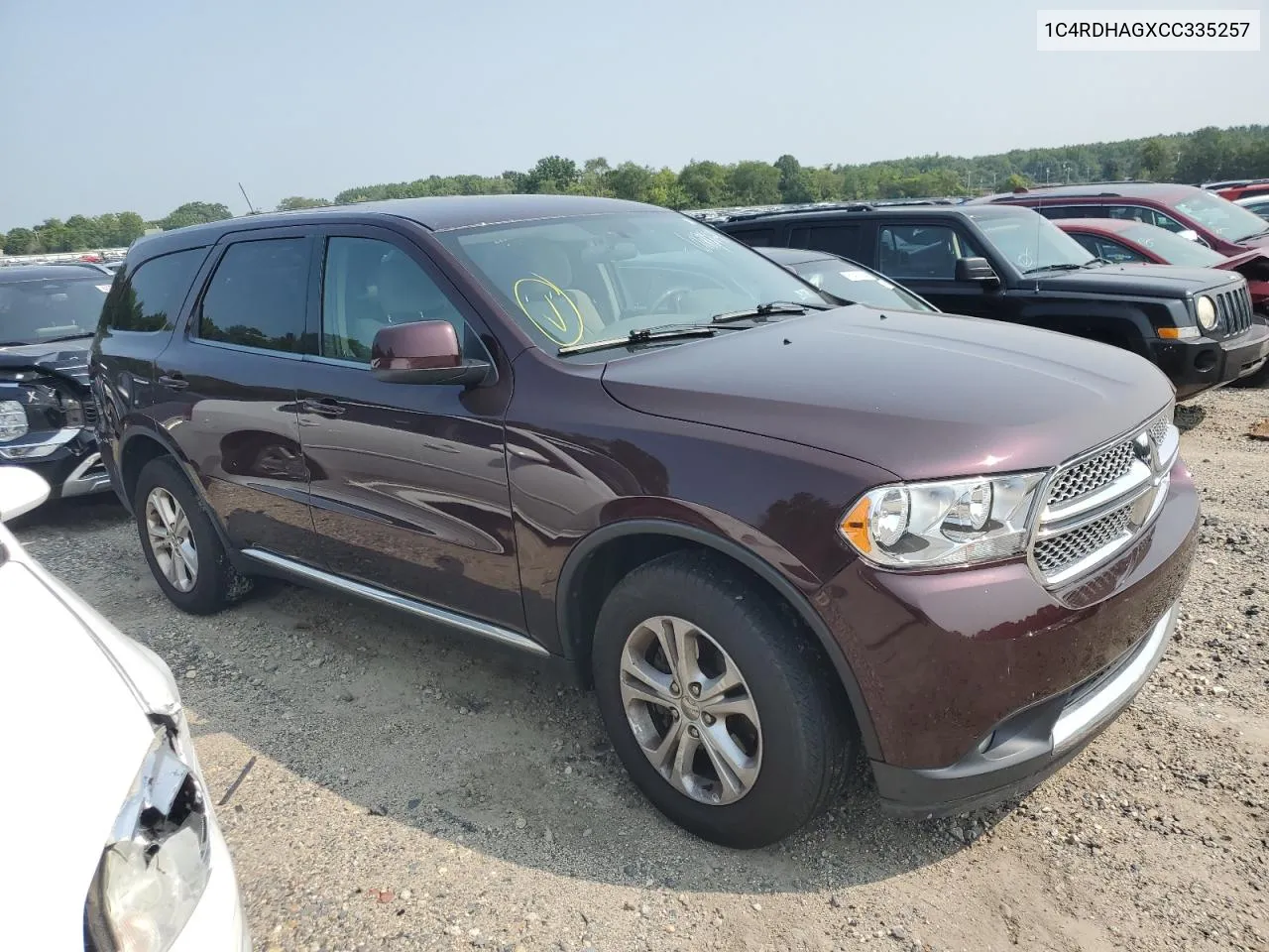 1C4RDHAGXCC335257 2012 Dodge Durango Sxt