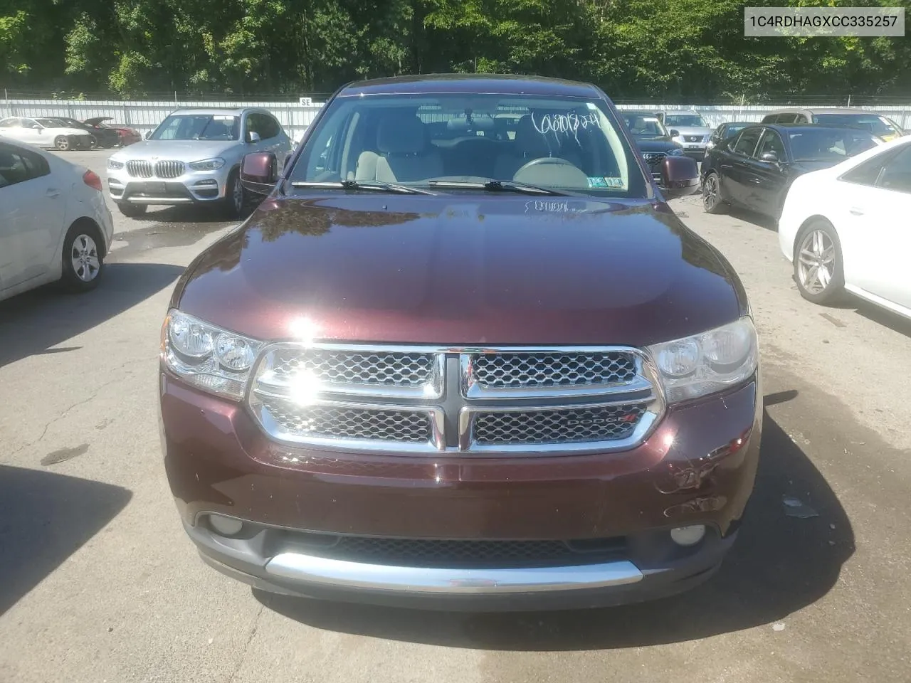 2012 Dodge Durango Sxt VIN: 1C4RDHAGXCC335257 Lot: 66901824