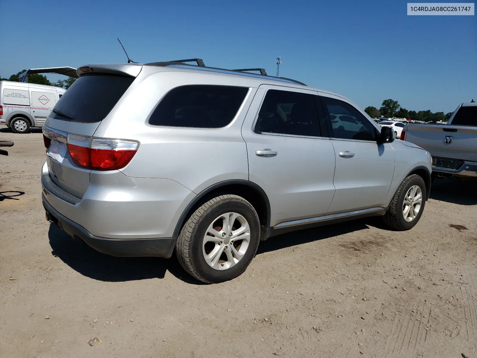 2012 Dodge Durango Sxt VIN: 1C4RDJAG8CC261747 Lot: 67276944