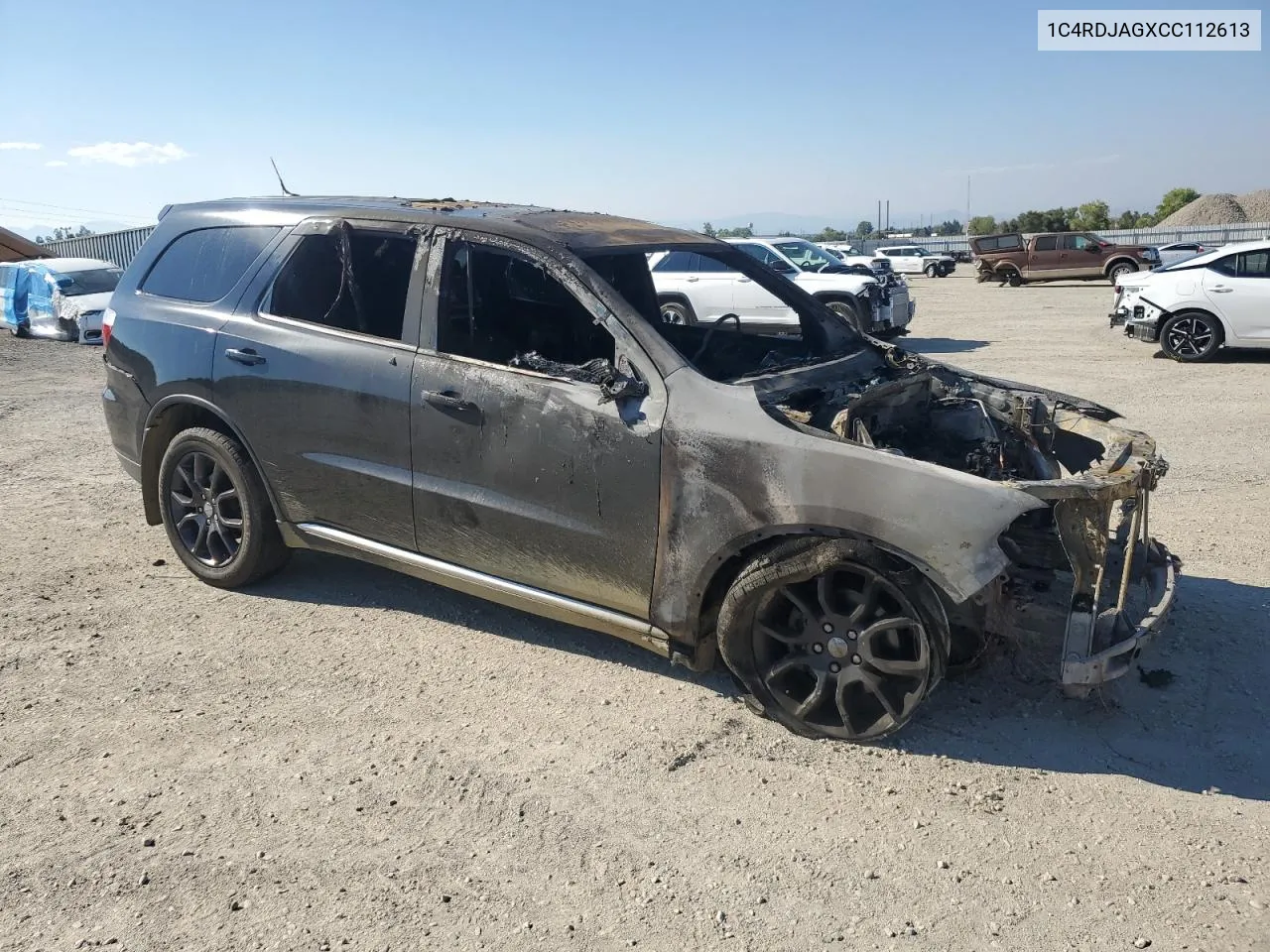 2012 Dodge Durango Sxt VIN: 1C4RDJAGXCC112613 Lot: 67741464