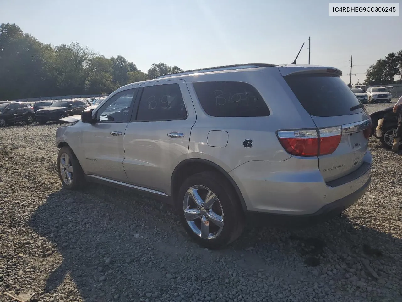 2012 Dodge Durango Citadel VIN: 1C4RDHEG9CC306245 Lot: 68338204