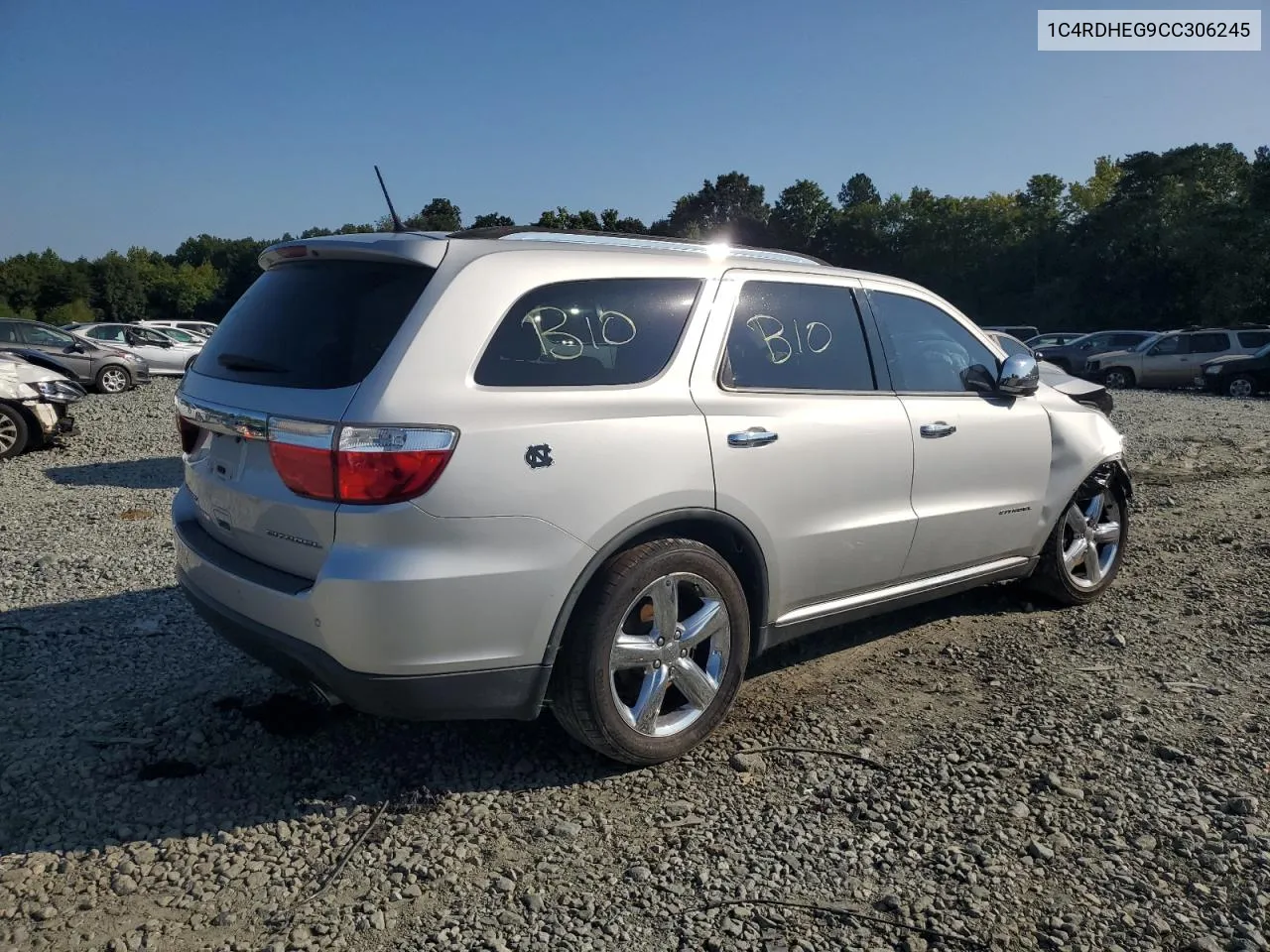 2012 Dodge Durango Citadel VIN: 1C4RDHEG9CC306245 Lot: 68338204