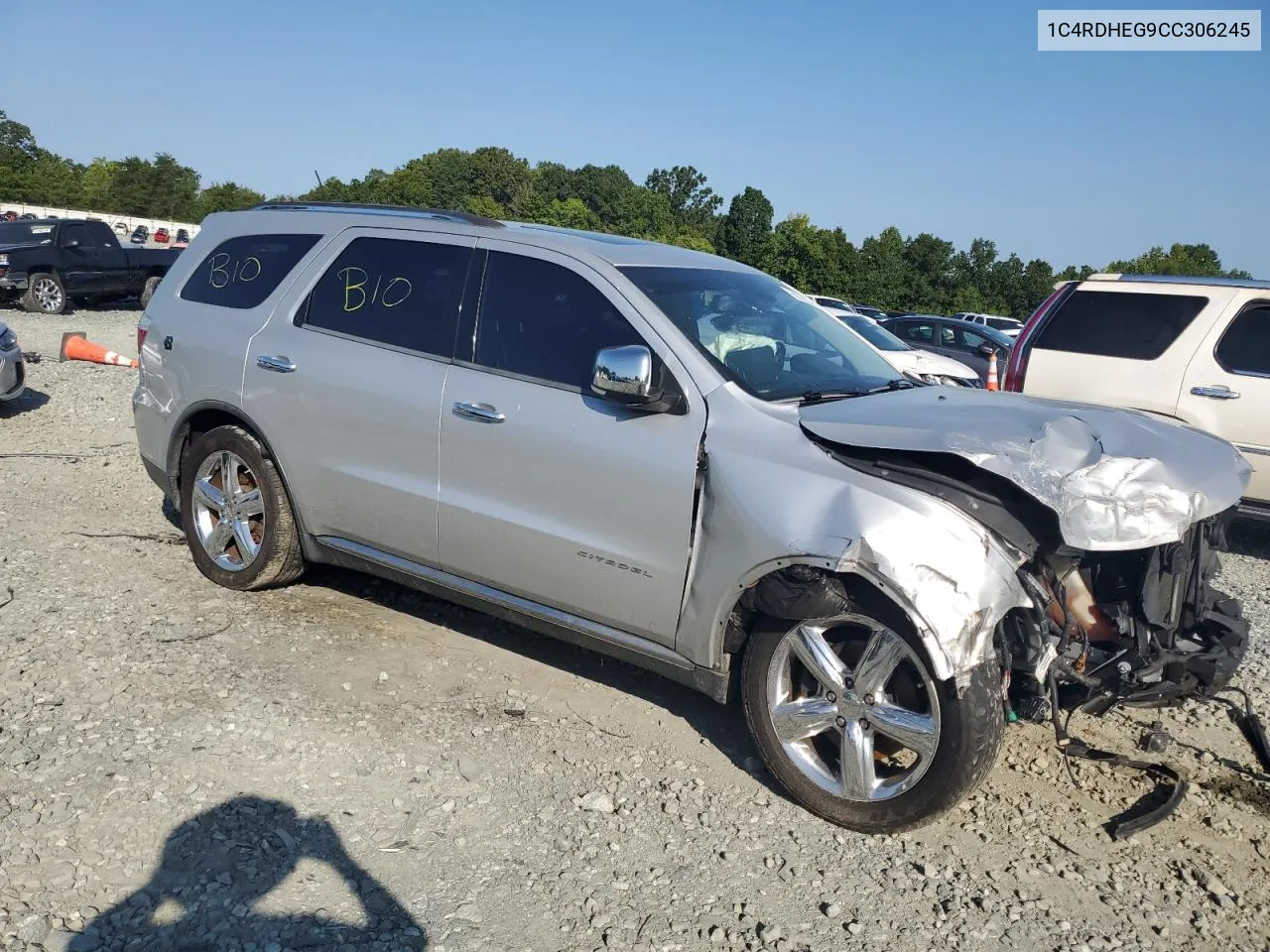 2012 Dodge Durango Citadel VIN: 1C4RDHEG9CC306245 Lot: 68338204