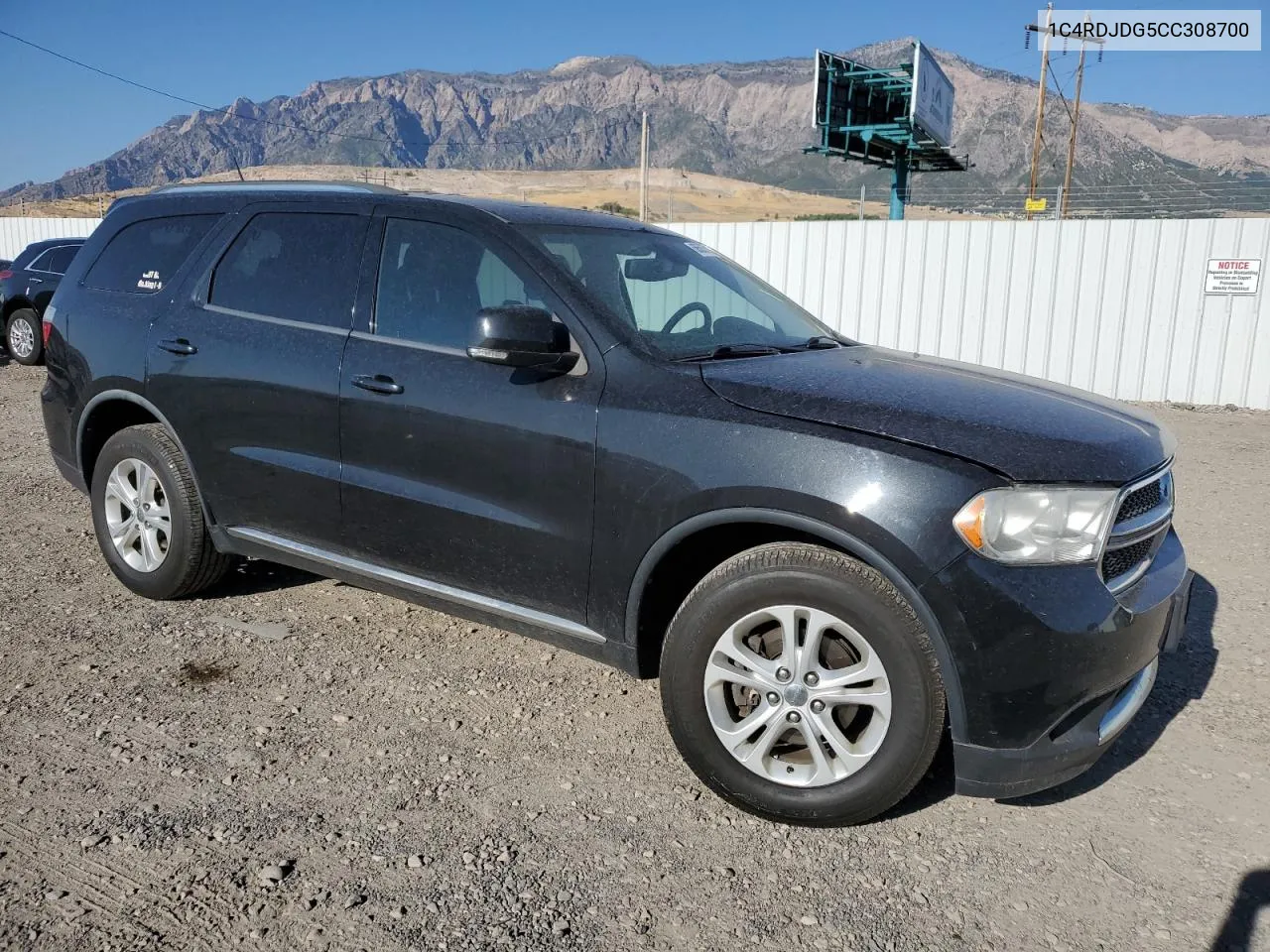 2012 Dodge Durango Crew VIN: 1C4RDJDG5CC308700 Lot: 68563604