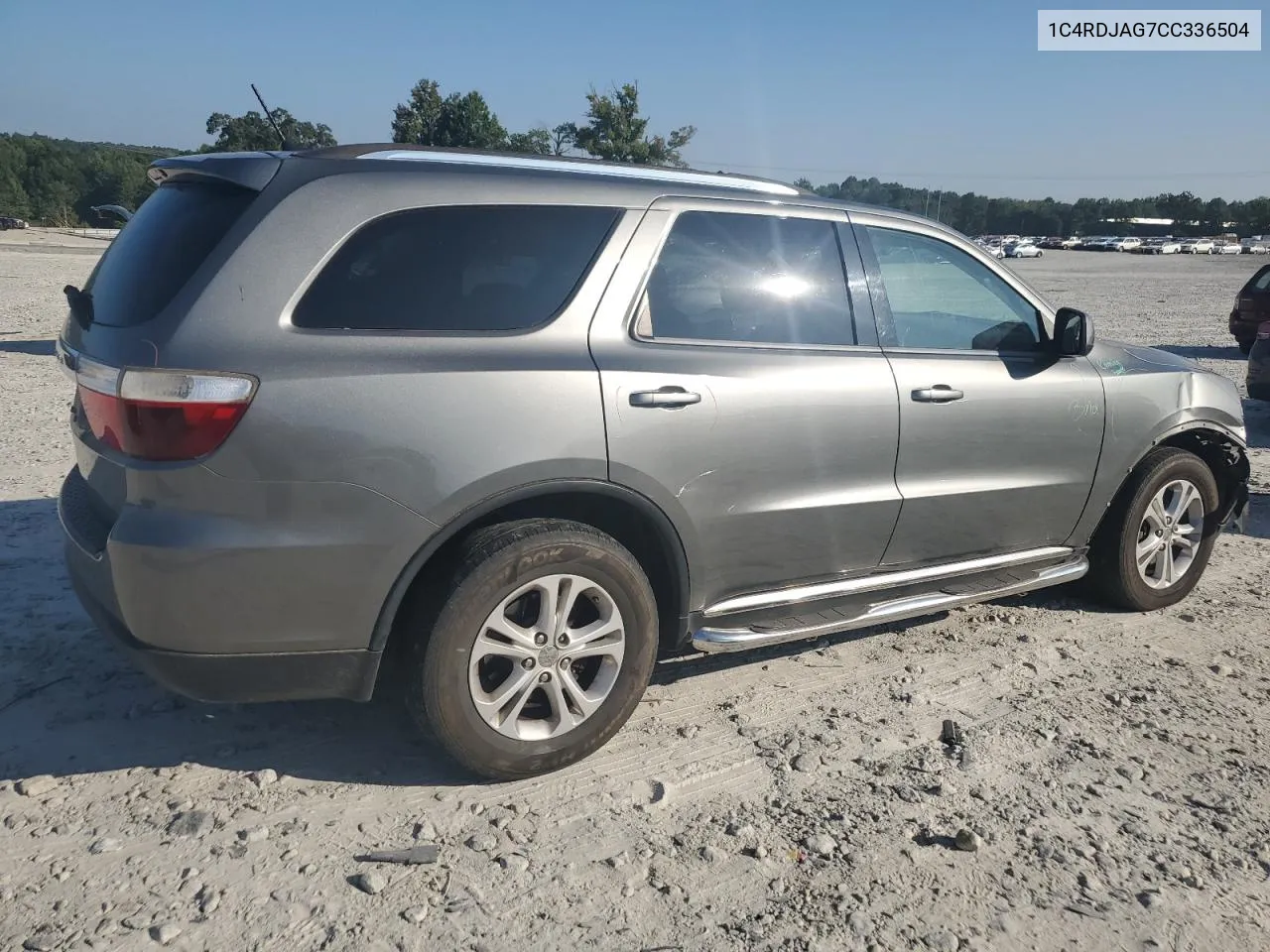 2012 Dodge Durango Sxt VIN: 1C4RDJAG7CC336504 Lot: 68917174