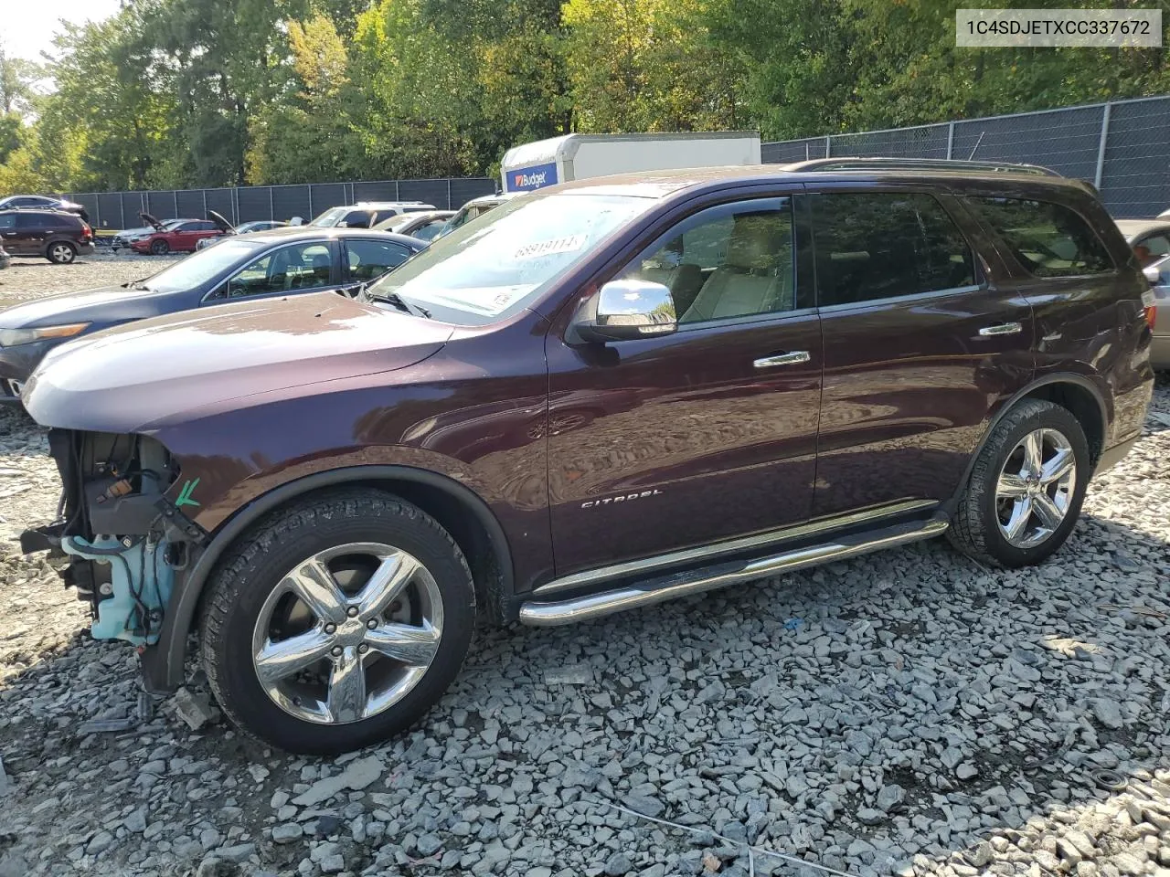 2012 Dodge Durango Citadel VIN: 1C4SDJETXCC337672 Lot: 68919114