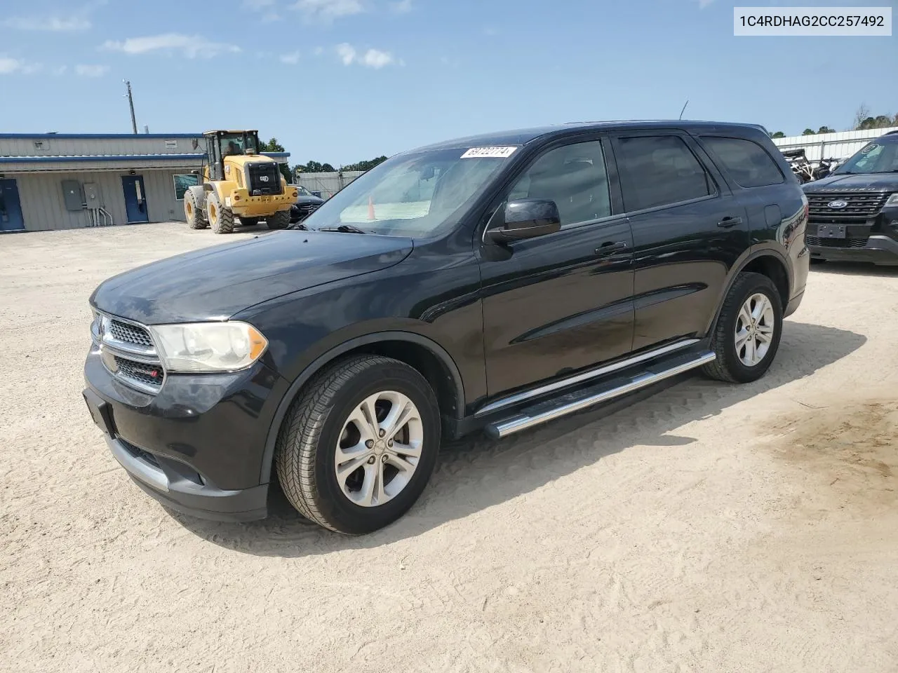 2012 Dodge Durango Sxt VIN: 1C4RDHAG2CC257492 Lot: 69722774