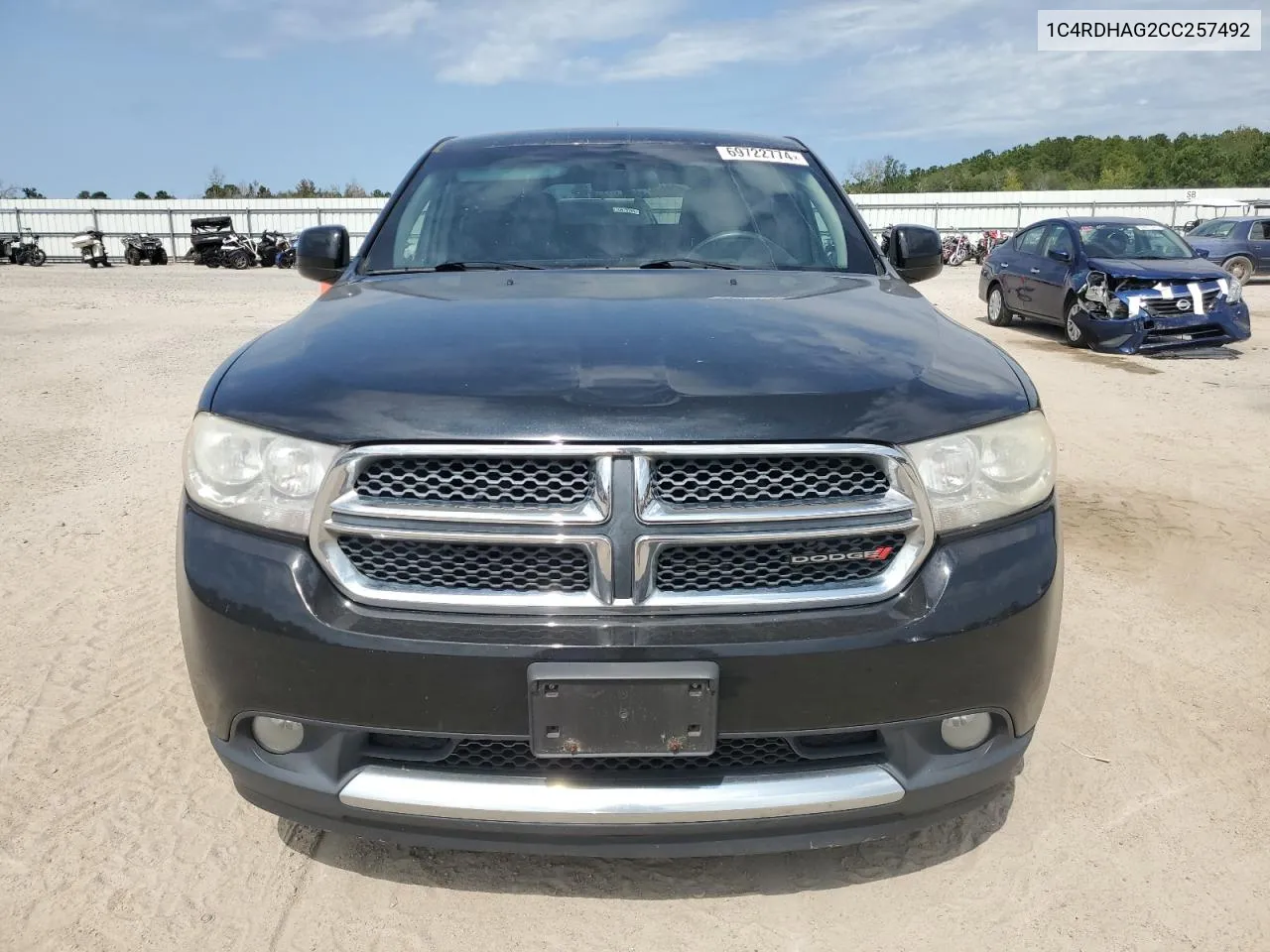 2012 Dodge Durango Sxt VIN: 1C4RDHAG2CC257492 Lot: 69722774