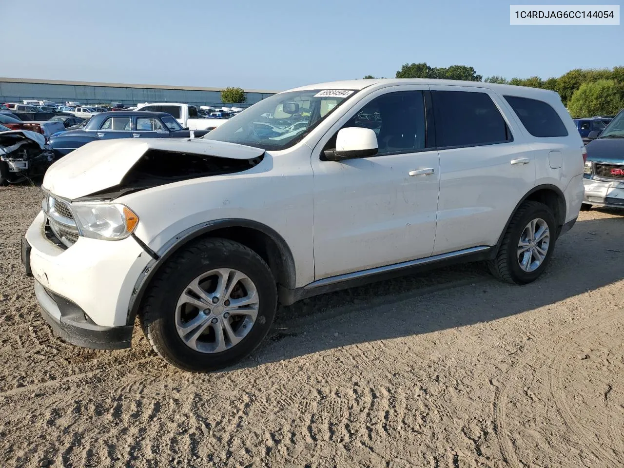 2012 Dodge Durango Sxt VIN: 1C4RDJAG6CC144054 Lot: 69834594