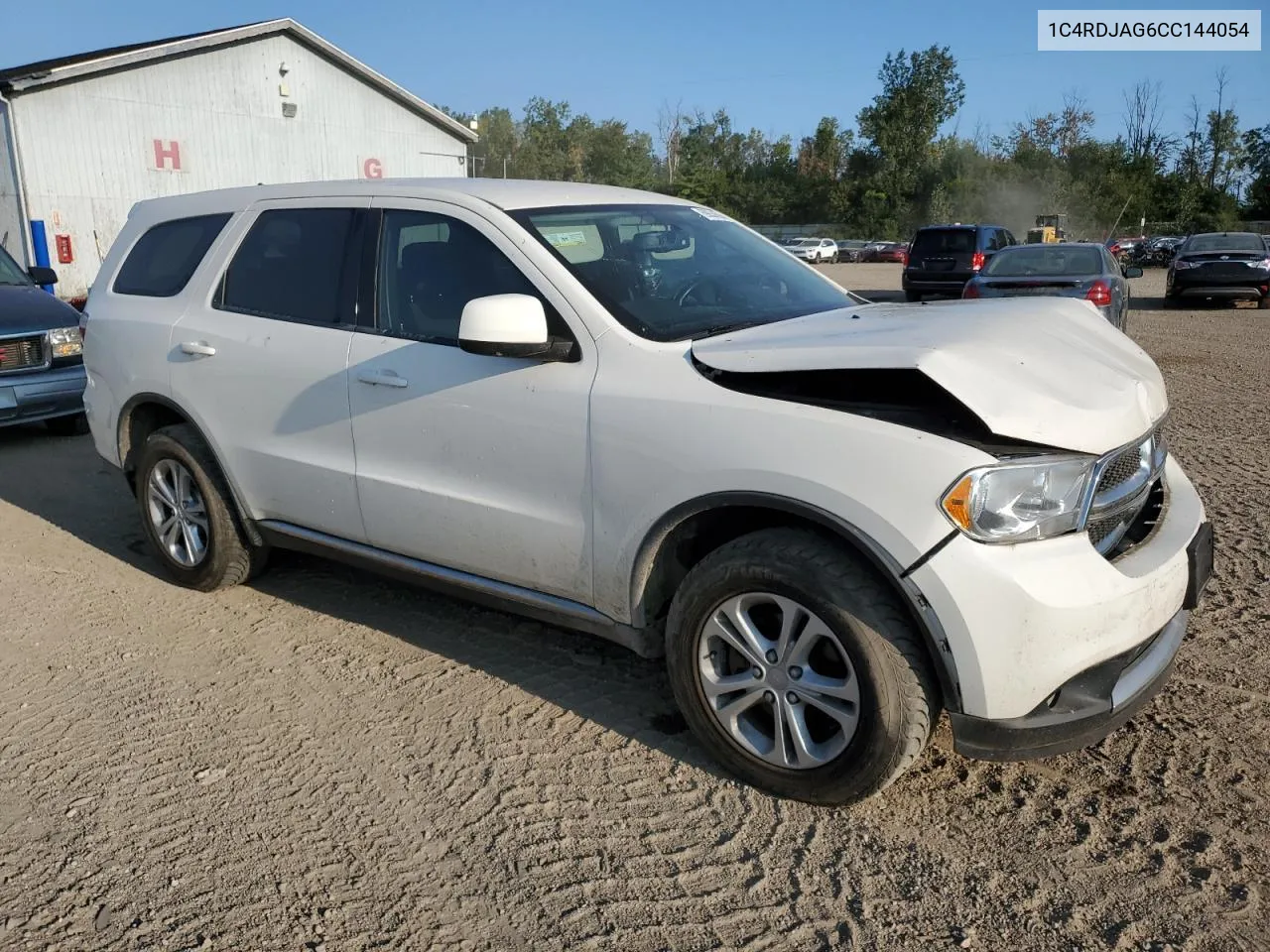 2012 Dodge Durango Sxt VIN: 1C4RDJAG6CC144054 Lot: 69834594