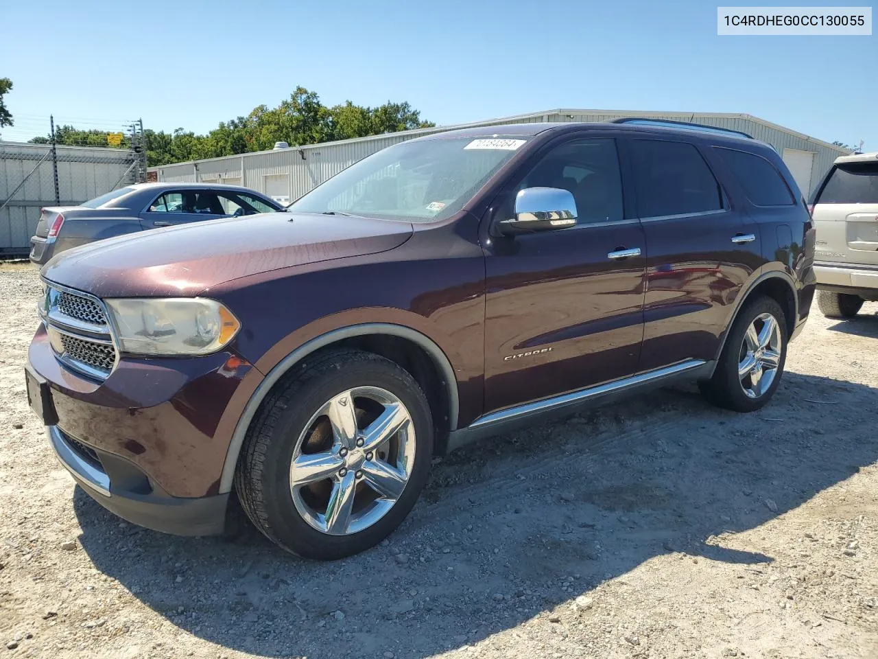 2012 Dodge Durango Citadel VIN: 1C4RDHEG0CC130055 Lot: 70484864