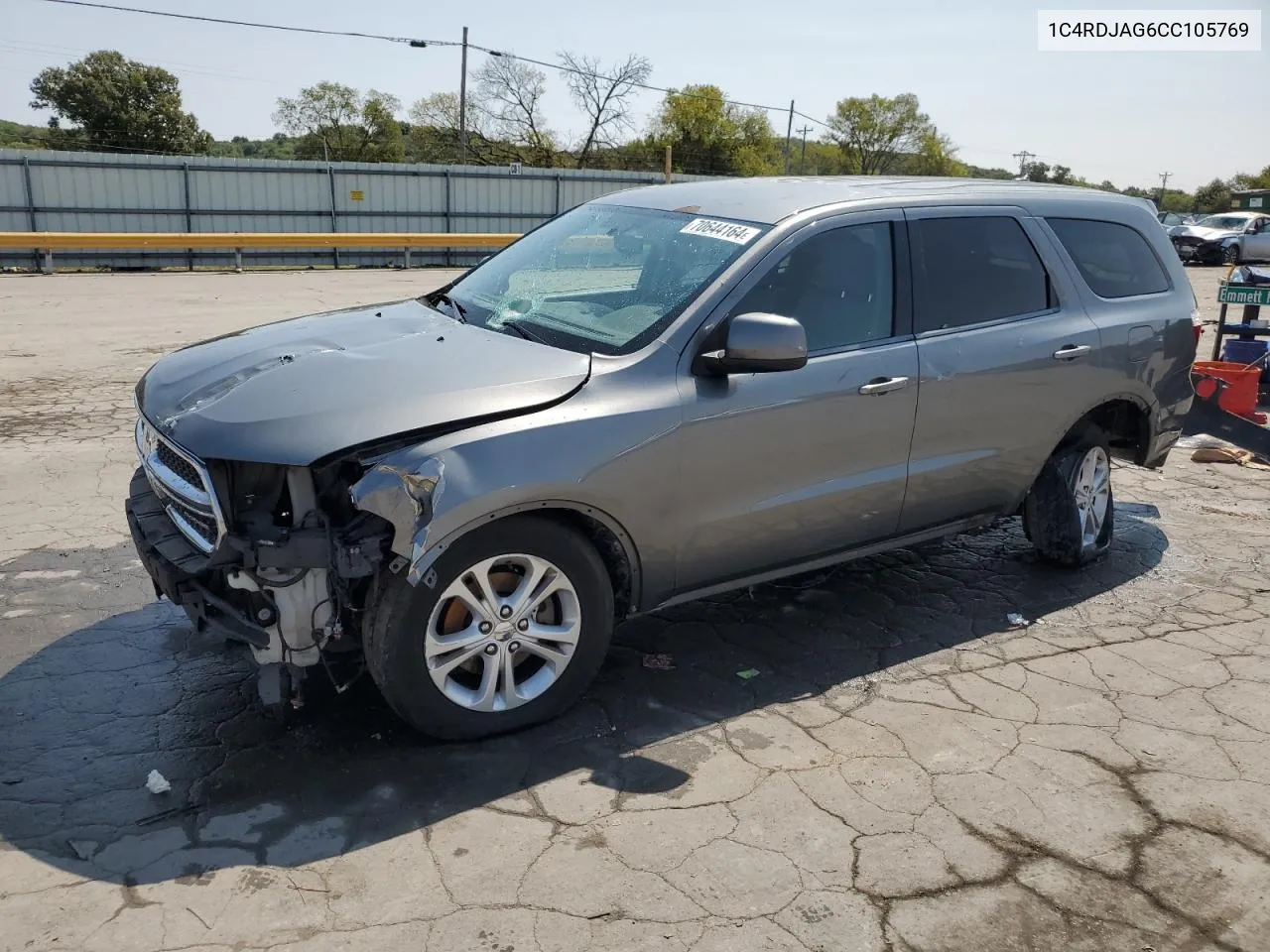 2012 Dodge Durango Sxt VIN: 1C4RDJAG6CC105769 Lot: 70644164