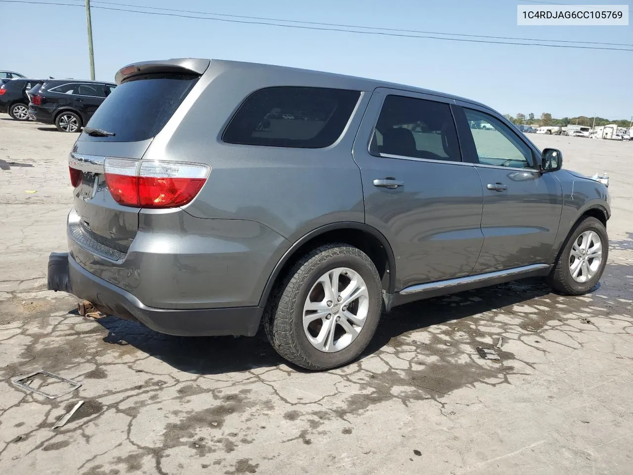 2012 Dodge Durango Sxt VIN: 1C4RDJAG6CC105769 Lot: 70644164