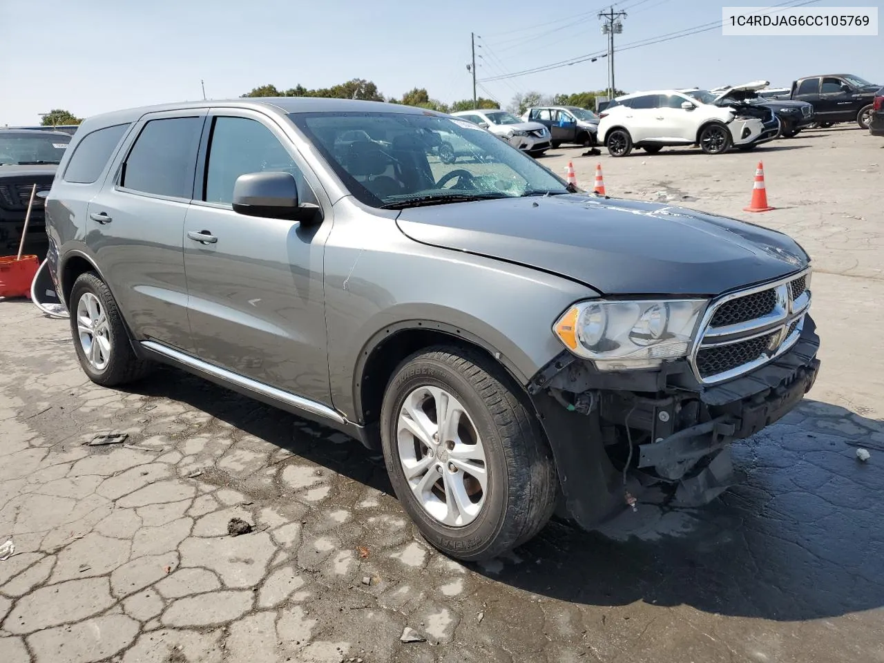 2012 Dodge Durango Sxt VIN: 1C4RDJAG6CC105769 Lot: 70644164