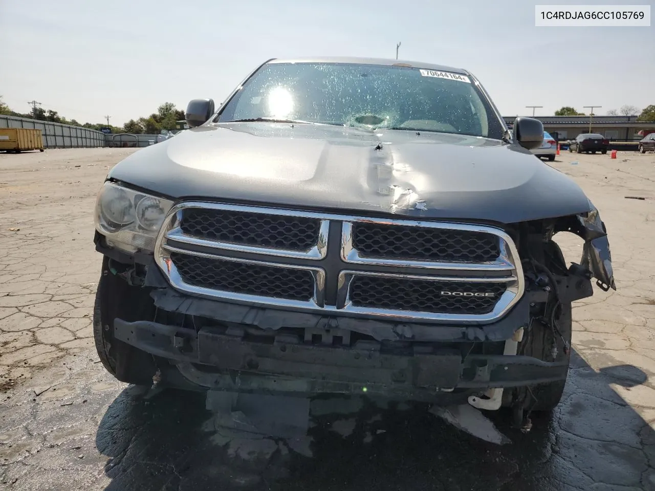 2012 Dodge Durango Sxt VIN: 1C4RDJAG6CC105769 Lot: 70644164