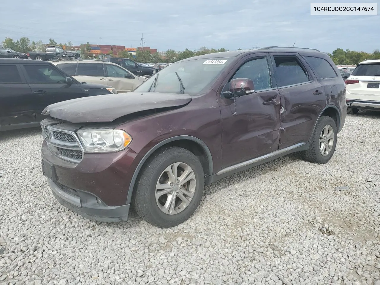 2012 Dodge Durango Crew VIN: 1C4RDJDG2CC147674 Lot: 71547864