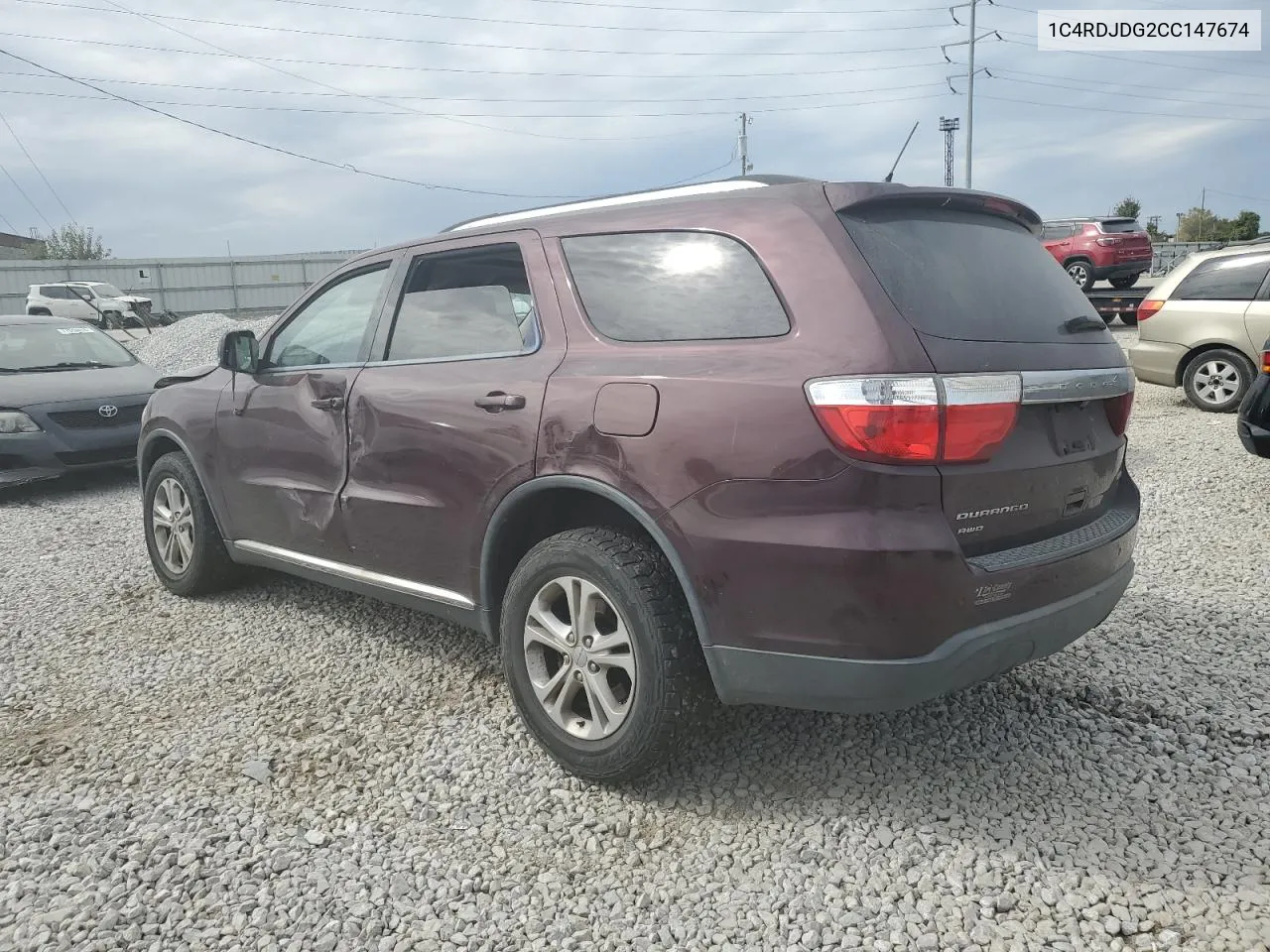 2012 Dodge Durango Crew VIN: 1C4RDJDG2CC147674 Lot: 71547864