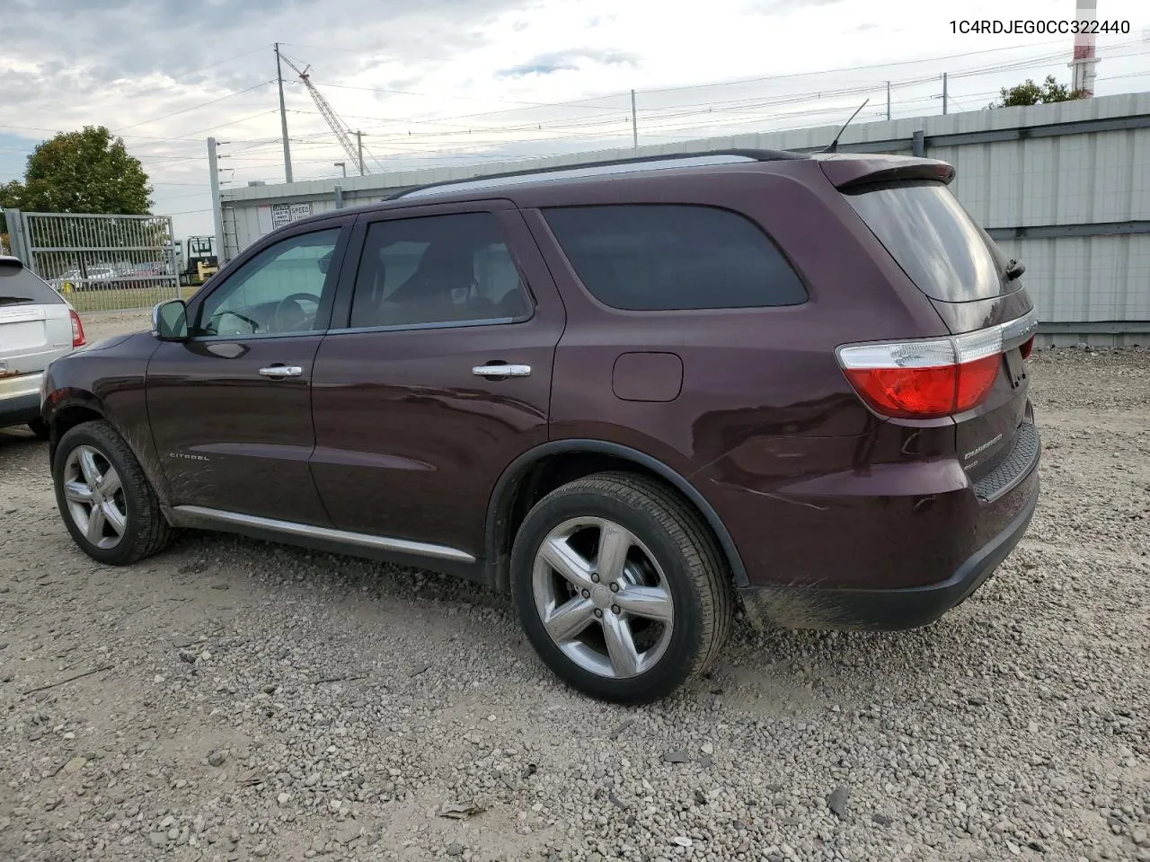 2012 Dodge Durango Citadel VIN: 1C4RDJEG0CC322440 Lot: 71585734