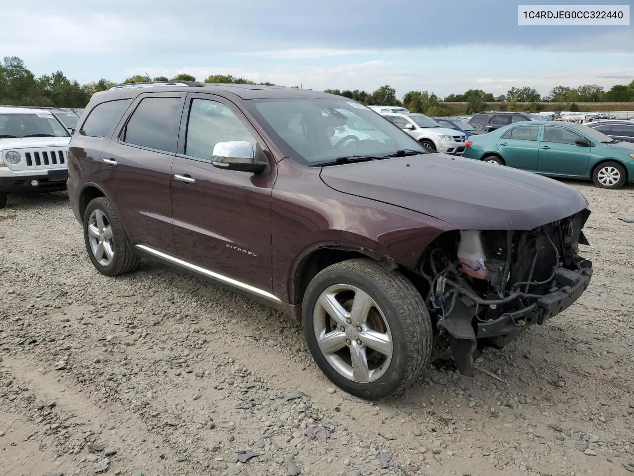 2012 Dodge Durango Citadel VIN: 1C4RDJEG0CC322440 Lot: 71585734