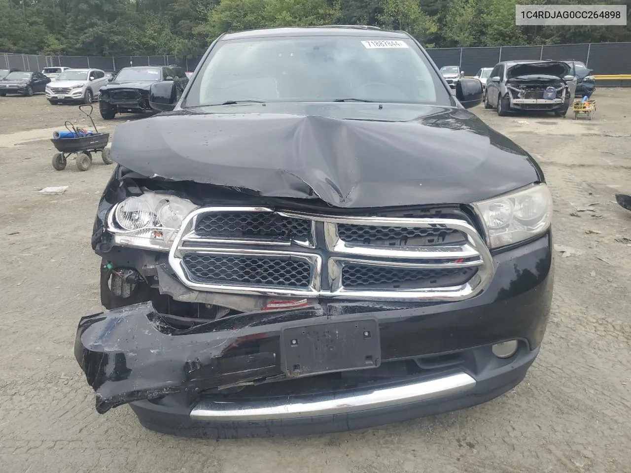 2012 Dodge Durango Sxt VIN: 1C4RDJAG0CC264898 Lot: 71887844