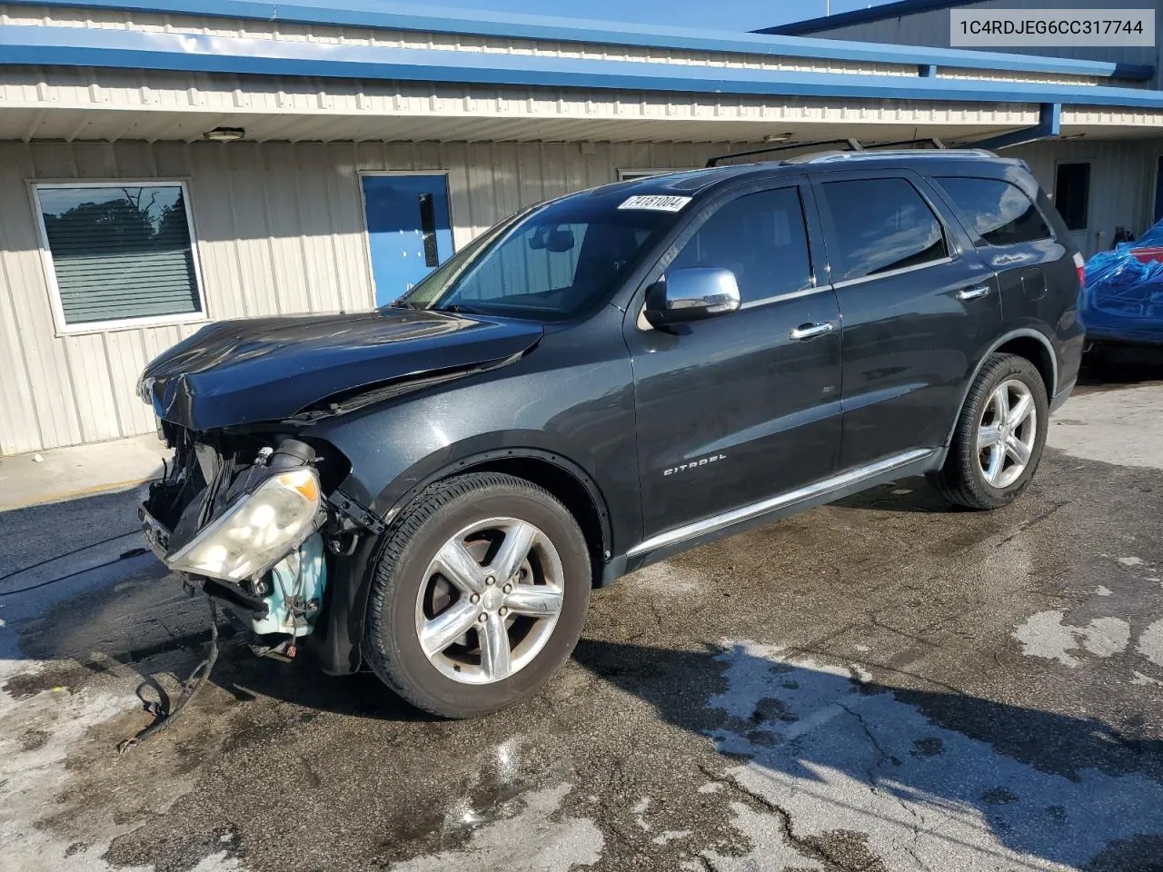 2012 Dodge Durango Citadel VIN: 1C4RDJEG6CC317744 Lot: 74181004