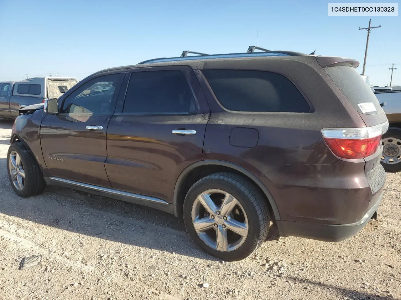 2012 Dodge Durango Citadel VIN: 1C4SDHET0CC130328 Lot: 74730864