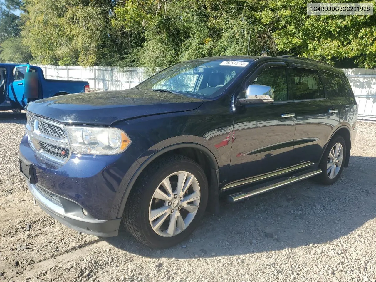 2012 Dodge Durango Crew VIN: 1C4RDJDG3CC291928 Lot: 75081614